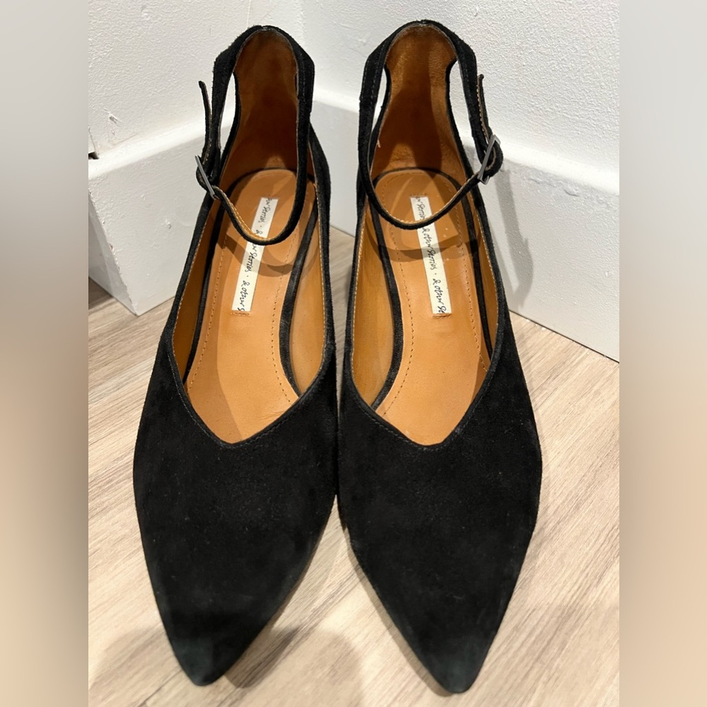 & Other Stories suede buckle-fastening ankle strapped heels
